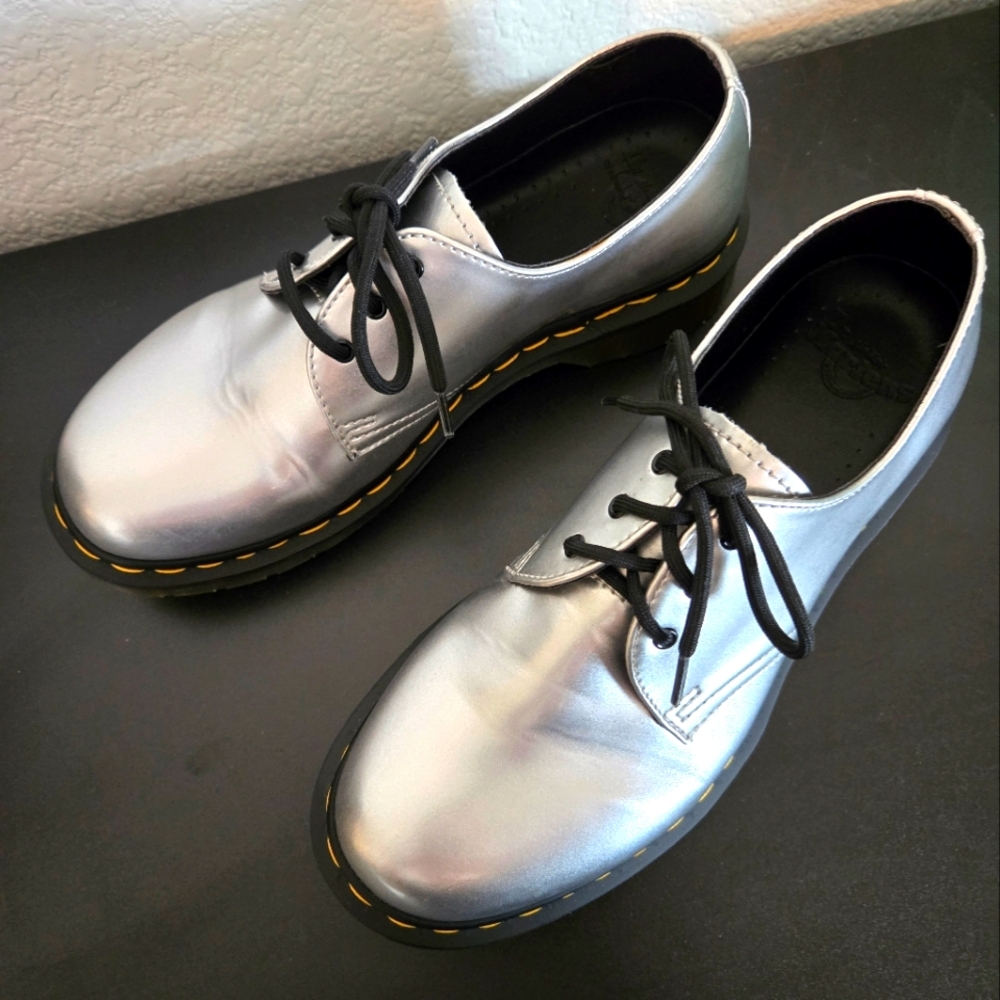 Dr. Martens Silver Shoes